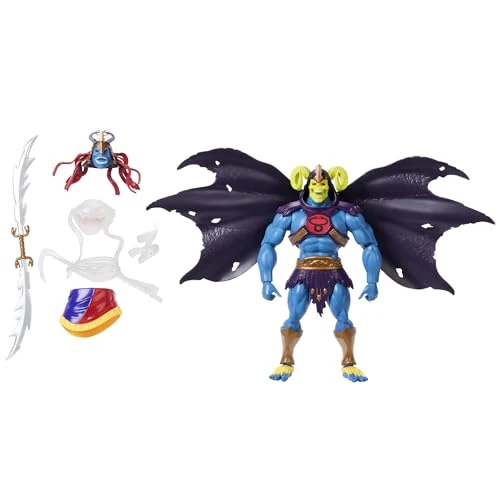 Offerta a tempo: ​Masters of the Universe Origins x ThunderCats - Skell-Ra, action figure snodabile anni '80, con spada, mantello, armatura e teste intercambiabili, giocattolo per bambini, 6+ anni, JFX01 - 19% da 24.31 € a 19.62 €