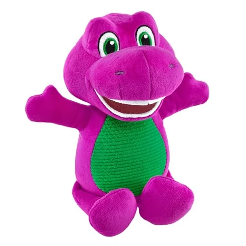 Offerta a tempo: Fisher-Price Il Mondo di Barney - Barney, dinosauro peluche alto 16+ cm in morbido tessuto viola e simpatico volto ricamato, lavabile in lavatrice, giocattolo per bambini, 2+ anni, HVF40 - 62% da 12.99 € a 5.00 €