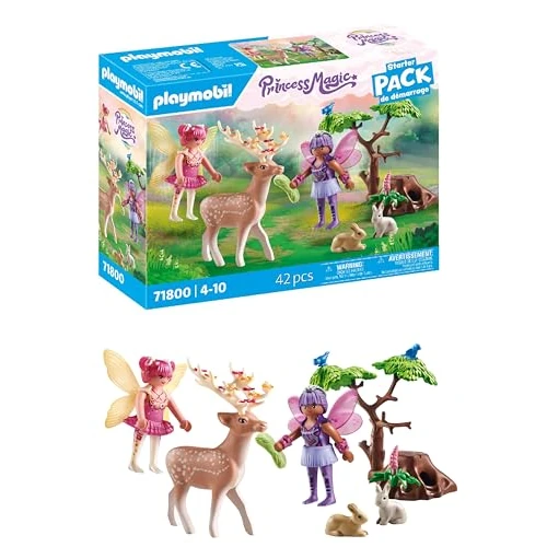 Limited-time offer: PLAYMOBIL | Fairies | Fairies with cute Forest Animals | Fairy Tale Toys | Toys for Children aged 4+ | 71800 from 19.99 £ to 18.81 £ (save 6%)