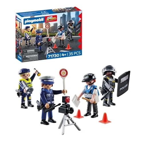 Offerta a tempo: PLAYMOBIL | Action Heroes | Set personaggi della polizia | Personaggi giocattolo, Giocattoli per bambini dai 4 anni in su | 71730 - 10% da 18.80 € a 16.99 €