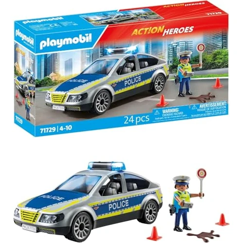 PLAYMOBIL | Action Heroes | Auto della Polizia | Macchina giocattolo | Giocattoli per bambini dai 4 anni in su | 71729