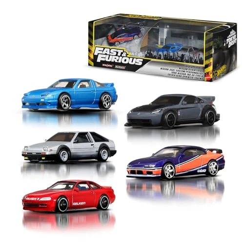 Offerta a tempo: Hot Wheels Premium - Set 5 veicoli Fast & Furious Tokyo Drift, macchinine dal film in scala 1:64 da collezionare e con confezione da esporre, giocattolo per bambini, 3+ anni, JFL99 - 45% da 59.99 € a 33.29 €