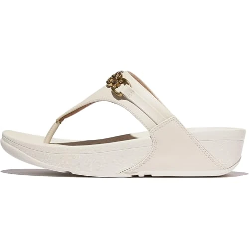 Limited offer: Fitflop Women's Lulu Square-chain Leather Toe-post SandalsSandal from 89.82 EUR to 63.77 EUR (save 29%)