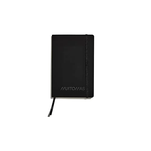 Oferta limitada: Muitomas, Block Notes A5 - Cuaderno de notas para oficina, con tapa blanda, bolsillo interior y cierre elástico, 120 hojas a rayas, 13 x 21 cm, color negro de 10.22 EUR a 10.22 EUR (ahorro 0%)
