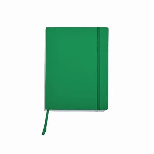 Zeitlich begrenztes Angebot: Muitomas, Block Notes Large, Notizbuch für Büro, mit weichem Einband, Innentasche und Gummibandverschluss, 120 linierte Blätter, 19 x 25 cm, Grün von 12.50 € auf 12.50 € (0.00% Rabatt)