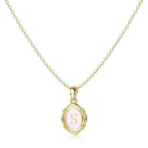 Offerta a tempo: BodyBonita Collana Personalizzata Donna con Nome S - Delicata Collana con Iniziale Placcato Oro 16K Lettera Collane Personalizzata Gioielli Donna - 70% da 13.49 € a 3.99 €