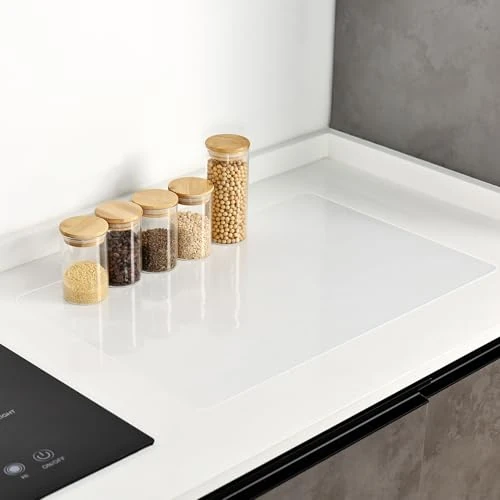 Offerta a tempo: KitchenRaku Tappetino Silicone, antiscivolo resistente al calore grado alimentare lavabile in lavatrice Protezion (Altamente trasparente, Spessore 1mm 120 x 40 cm) - 50% da 39.99 € a 19.99 €