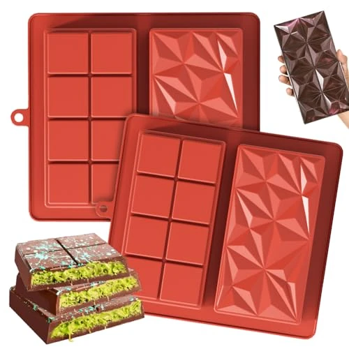 Siliconen vorm chocoladevorm, 2 stuks, siliconen vorm voor snoep, bonbons, zelfgemaakte chocolade