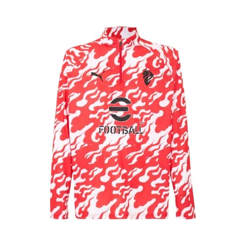 Limited-time offer: A.C. Milan - Prematch Shirt with 1/4 Zip, Pre-Match Sweatshirt, Season 2025/2026, Official Product, Adult White from 60.99 £ to 60.99 £ (save 0.00%)