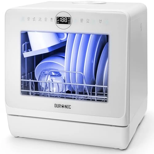 Offerta a tempo: Duronic DW5 WE Mini Lavastoviglie da Tavolo 950W, 7 Programmi - 15% da 249.99 € a 212.49 €