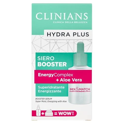 Offerta a tempo: CLINIANS | Hydra Plus Siero Booster, Dermatologicamente Testato, Made in Italy, 30 ml - 55% da 10.99 € a 4.95 €