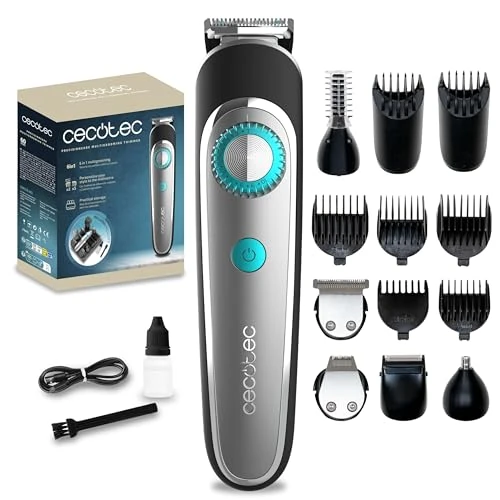 Offerta a tempo: Cecotec Regolabarba a Batteria Precisioncare Multigrooming Trimmer 6 In 1. Pettini 3-20 Mm, Base di Stoccaggio, Rasatura Corpo, Resistenza Ipx7, Autonomia 60 Min, Ricarica Rapida - 38% da 39.90 € a 24.90 €