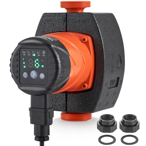 Offre limitée : VEVOR Pompe de circulation d'eau chaude LPS25-8BP-180, pompe de chauffage à haut rendement 67 L/min, pompe à eau automatique ECM, 220V 60 W, hauteur de refoulement max. 8 m pour système de chauffe-eau de 67.90 € à 64.90 € (4% de remise)
