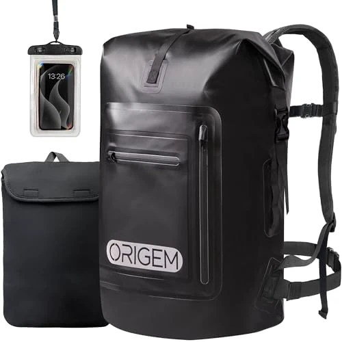 Offre limitée : Origem Sac à Dos Étanche 35L/55L/85L, Sac Étanche avec Panneau Dorsal Rembourré et Bretelles, Sac Imperméable avec Sacoche pour Ordinateur Portable, Idéal pour Le Kayak, la Pêche et Le Bateau de 54.99 EUR à 25.36 EUR (remise 54%)