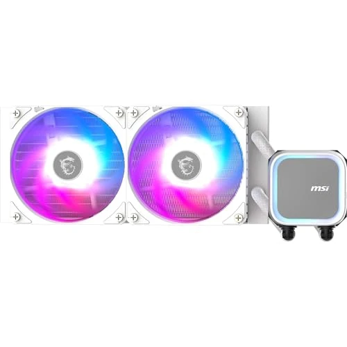 Offerta a tempo: MSI MAG CORELIQUID A13 240 – Dissipatore a liquido AIO per CPU, copertura completa, design migliorato dei canali d’acqua, radiatore a flusso separato, ventole CycloBlade 7 con cuscinetti RIFLE - 41% da 65.99 € a 38.97 €