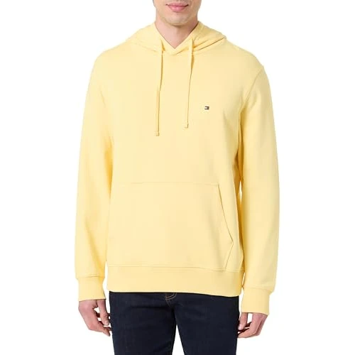 Oferta limitada: Tommy Hilfiger Sudadera Hombre Essential Terry con Bolsillo Canguro, Amarillo (Citronella), XL de 109.90 € a 43.95 € (ahorro 60%)
