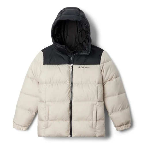 Beperkte aanbieding: Columbia Jeugd Unisex PuEffect Hooded Jacket Hooded Puffer Jacket, Dark Stone, Zwart, XS van 90.00 EUR naar 90.00 EUR (besparing 0%)