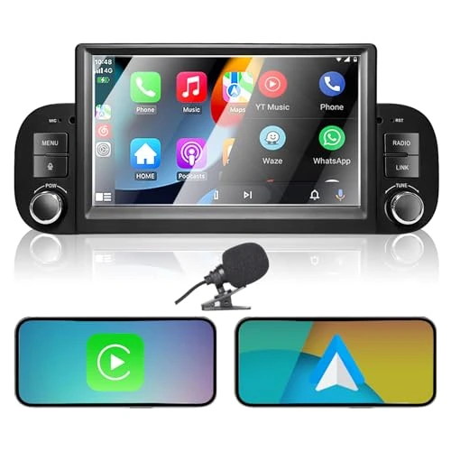 Offerta a tempo: [Alta Potenza] Liulbobu Autoradio per FIAT Panda 2013 2014 2015 2016 2017 2018 2019 2020 con 7" Touchscreen Autoradio Wireless Carplay & Android Auto,Bluetooth Mirror Link/RDS AM/FM/USB/DSP - 29% da 139.99 € a 99.99 €