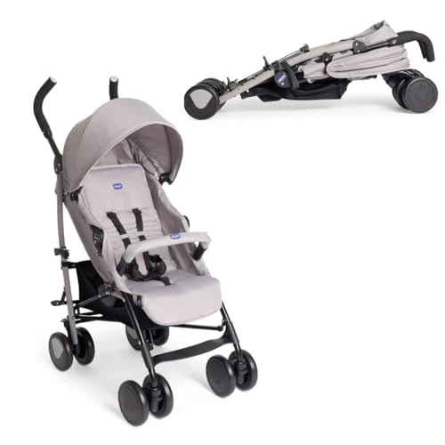 Chicco Echo Lite Passeggino Leggero da 0 Mesi a 22 kg, Schienale Reclinabile in 4 Posizioni, Seduta Spaziosa, Manicotto Paracolpi, Chiusura a Ombrello, Freni Gemellati e Ruote Anteriori Girevoli