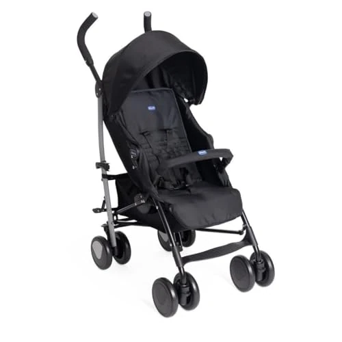 Begrenztes Angebot: Chicco Echo Lite Kinderwagen, Buggy ab Geburt bis 22 kg, verstellbare Rückenlehne, geräumiger Sitz, Stoßstangenmanschette, Schirmbuggy, Zwillingsbremsen und schwenkbare Vorderräder, Schwarz von 99.00 EUR auf 99.00 EUR (Rabatt 0%)