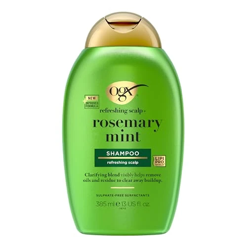 Offerta a tempo: OGX Refreshing scalp+ Rosemary Mint Shampoo (385 ml) per capelli chiarificante che aiuta a rimuovere in modo visibile oli e residui, per tutti i tipi di capelli, in particolare per capelli grassi - 24% da 9.99 € a 7.60 €