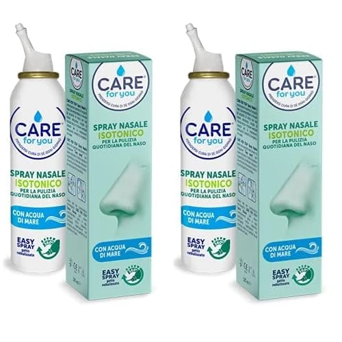 Offerta a tempo: CARE for You, Spray Nasale Isotonico - Spray Lavaggi Nasali Nebulizzato, con Acqua di Mare Ricca di Oligoelementi, per la Pulizia Quotidiana Del Naso, 125 ml (Confezione da 2) - 55% da 16.30 € a 7.40 €
