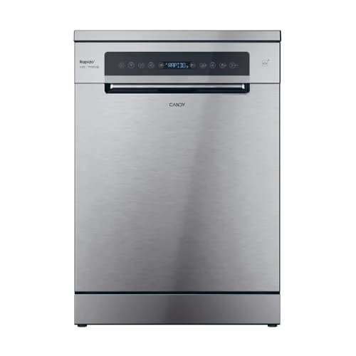 Offerta a tempo: Candy Rapido' Lavastoviglie a Libera Installazione 60 cm, 16 Coperti, 10 Programmi, Partenza Ritardata fino a 24h, Wash&Dry 35', Motore Inverter, Classe B, AxLxP 85x59,7x59,8 cm, Inox - CF 6B4S1PX - 8% da 539.99 € a 499.00 €