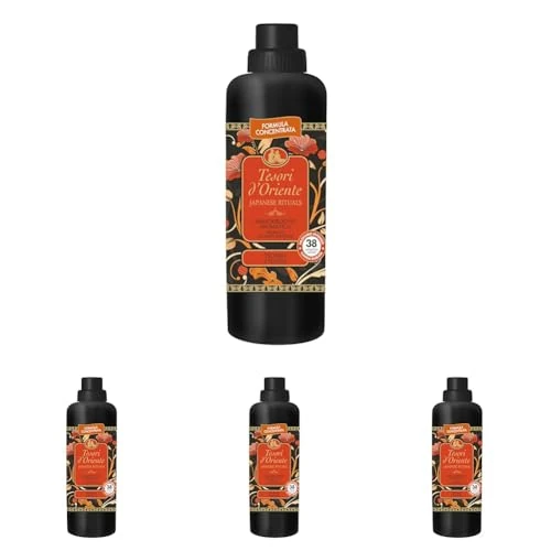 Tesori d'Oriente - Ammorbidente Lavatrice Concentrato Japanese Rituals, dalle Note Soavi di Bergamotto e Patchouli, Fino a 38 Lavaggi, con Preziose Microcapsule Per Capi Morbidi e Profumati, 760 ml
