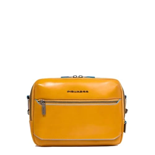 Offre limitée : Piquadro – Sac bandoulière homme en cuir – Haute qualité – Jaune – Porte-tablette/bloc-notes de 240.00 € à 240.00 € (0.00% de remise)