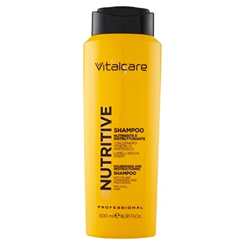Vitalcare | Nutritive - Shampoo Nutriente e Ristrutturante, Shampoo per Capelli Secchi e Spenti, con Ceramidi Vegetali e Pantenolo, 500 ml, 1