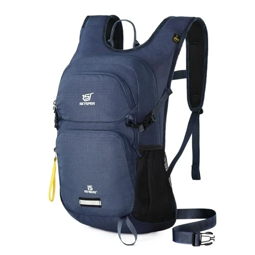 Limited-time offer: SKYSPER Hiking Backpack 15L Recycled Rucksack Travel Hiking Pack Lightweight Day Pack for Women Men(Blue) from 15.19 GBP to 14.43 GBP (save 5%)