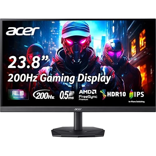 Offerta a tempo: acer Nitro KG242YX1bmiipx Monitor Gaming 23.8", Display FHD IPS 200 Hz, 0,5 ms, FreeSync Premium, Luminosità 250 nits, HDMI 2.0, DP 1.2, Speaker Integrati, Cavo HDMI Incluso, Nero - 22% da 129.90 € a 100.83 €