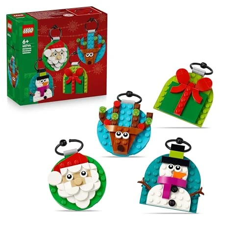 Limitiertes Angebot: LEGO Verschiedene Christbaumanhänger - 4 Tannenbaum Dekorationen inkl. Weihnachtsmann, Schneemann & Spielzeug Rentier - Bastelset und Geschenk zu Weihnachten für Mädchen & Jungen ab 6 Jahren - 40744 von 12.99 EUR auf 9.09 EUR (Spare 30%)