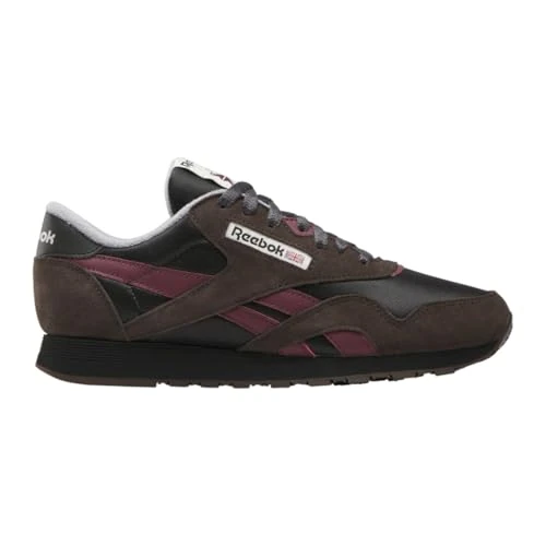 Reebok Baskets Classiques en Nylon pour Homme, Noir délavé Noir, Cerise, Taille 44 UE, Noir délavé Noir Cerise, 44 EU