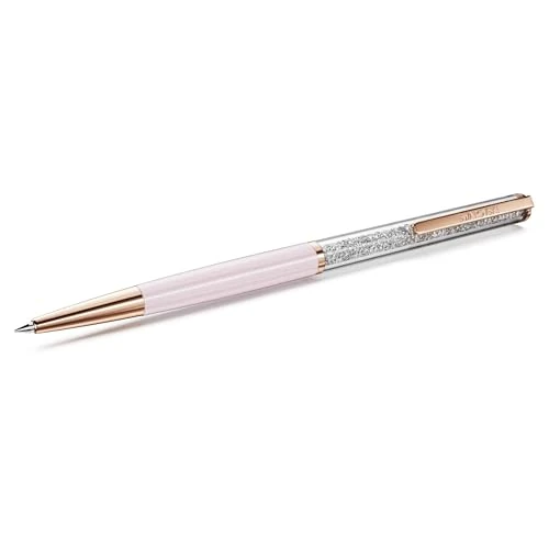 Swarovski Crystalline Ballpoint Pen, Pink Lacquered Finish with Clear Crystals and Rose Gold-Tone Finished Accents, Part of the Swarovski Crystalline Collection