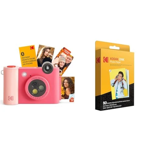 Limited-time offer: KODAK Smile+ 2-in-1 Digital Instant Print Camera & Wireless Bluetooth Photo Printer + KODAK 2"x3" Premium Photo Paper (50 Sheets) from 152.50 GBP to 152.50 GBP (save 0%)