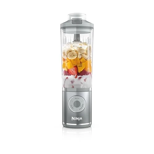 Zeitlich begrenztes Angebot: Ninja Blast Max tragbarer Mixer & Smoothie Maker, 570 ml, Silberfarben von 99.99 € auf 88.83 € (11% Rabatt)