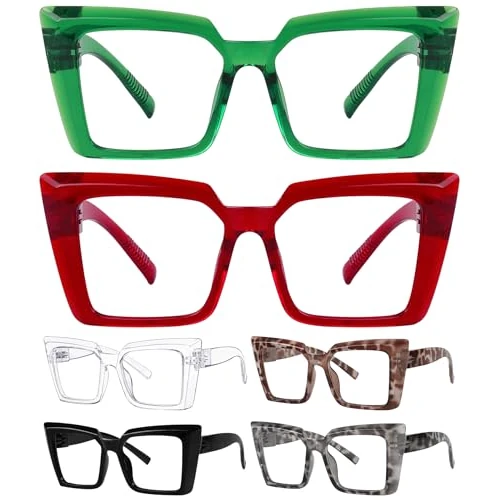 Eyekepper Übergröße Metalllose Schraubenlose FederScharniere Lesebrille für Damen - 6er Pack Große Lesebrillen +2.50