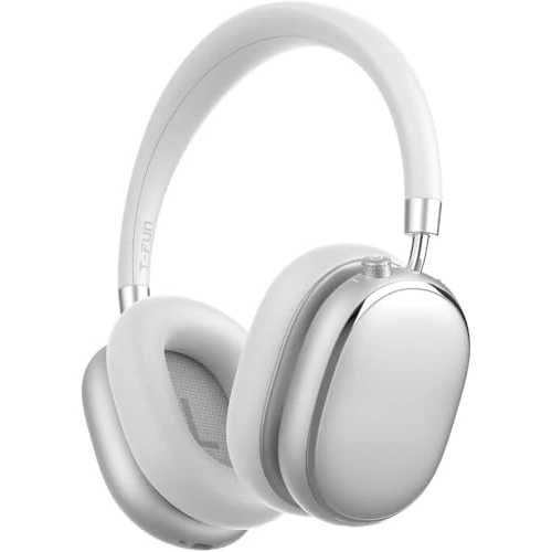 FOFUN NC95 Casque Bluetooth sans Fil à Réduction de Bruit Hybride, Bluetooth 6.0, 65 d’Autonomie, Contrôle par Application, Mode Transparence, Charge Rapide pour Les Voyages/Le Travail (Argent)