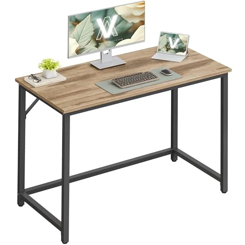 Oferta limitada: VASAGLE Escritorio, Mesa Oficina Pequeña y Estación Trabajo, Mesa para Teletrabajo, Estudio, Dormitorio, 50 x 100 x 76 cm, Estilo Moderno, Estructura Metal, Marrón Camello y Negro Tinta LWD041K01 de 49.99 EUR a 39.99 EUR (ahorro 20%)