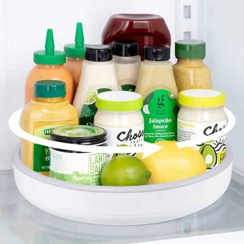 Begrenztes Angebot: Drehteller Kühlschrank Organizer Lazy Susan 25cm, Küchen Gewürzregal Gewürz Organizer, Anti-Rutsch-Gewürzregal Drehbar für Küche Lagerregal Speisekammer Schrank Schrank Tisch Arbeitsplatte von 12.71 EUR auf 12.71 EUR (Rabatt 0%)