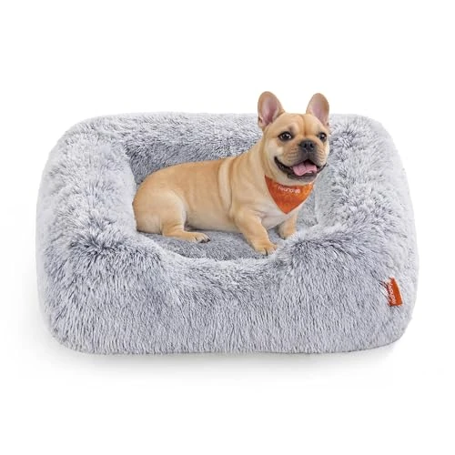Limited offer: Feandrea PGW271G01 Dog Bed, Dog Sofa, 71 x 55 x 18 cm, Pet Cushion, Soft Padding, Raised Edges, Removable and Machine Washable Cover, Non-Slip, Grey Ombré PGW271G01 from 25.99 EUR to 19.49 EUR (save 25%)