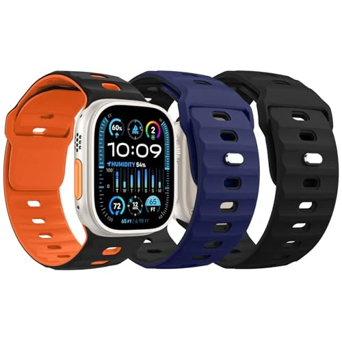 Offerta a tempo: MoKo 3PZ Cinturino Ocean Compatibile con Apple Watch Ultra 3/2/1 49mm,S11/S10 46mm,9/8/7 45mm,SE3/SE2/SE/6/5/4 44mm,3/2/1 42mm — 17% da 19,99 € a 16,59 €