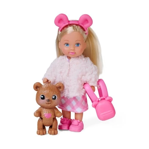 Limited-time offer: Simba Evi Love Teddy Toy Doll with a Fluffy Jacket, with Bear Headband, Shoes, Backpack and Teddy, 12 cm, from 3 Years from $23.74 to $23.74 (save 0.00%)