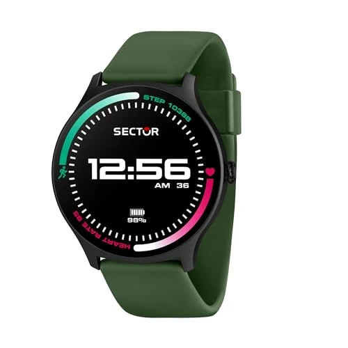 Smartwatch uomo Sector S-06 Voice verde R3251551003 case and silicone strap