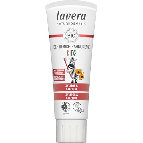 Offerta a tempo: Dentifricio Lavera Kids SENZA FLUORURE - senza coloranti - protegge i denti da latte - morbido e fruttato - calendula - 75 ml - 0% da 4.33 € a 4.33 €