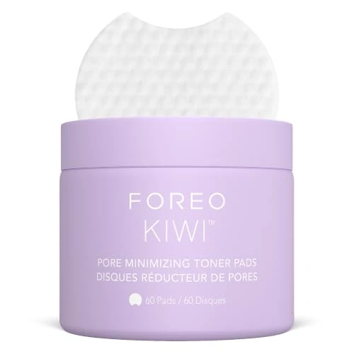Offerta a tempo: FOREO KIWI Tonico astringente in dischetti (60 pz) - Dischetti esfolianti viso con amamelide e centella asiatica per pelle grassa e pelle a tendenza acneica - Astringente e lenitivo - 38% da 37.90 € a 23.40 €