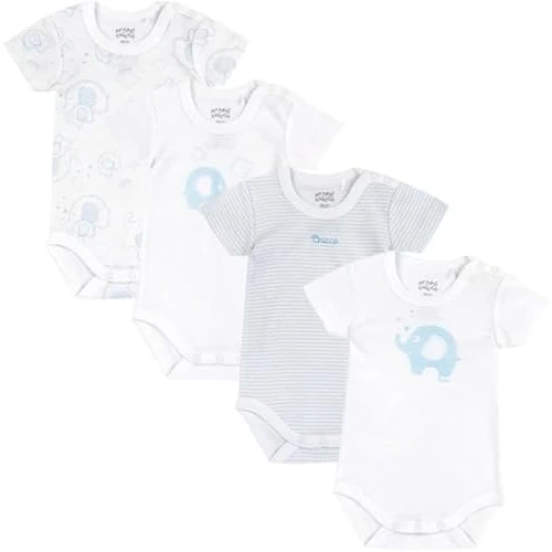 Offerta a tempo: Chicco, Body Neonato e Neonata, Set di 4 Body con Maniche Corte in 100% Cotone, Unisex Bambino e Bambina 0-24 Mesi, Designed in Italy - 29% da 24.99 € a 17.76 €