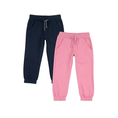 Chicco, Lot de 2 Pantalons Longs pour Filles 100% en Pur Coton, Designed in Italy