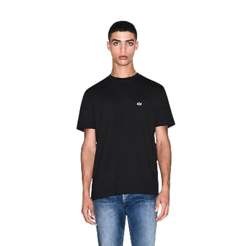 Limited-time offer: Armani Exchange Men's Essential Short Sleeve Side Monogram Logo T-Shirt, Black, XXL, black, XXL from 35.99 GBP to 35.99 GBP (save 0%)